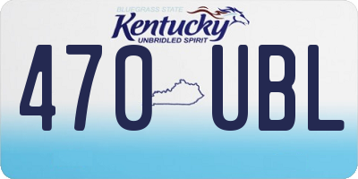 KY license plate 470UBL