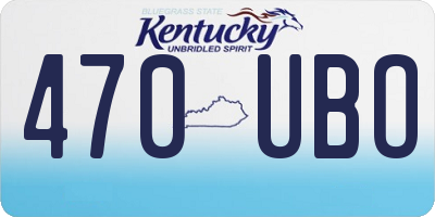 KY license plate 470UBO