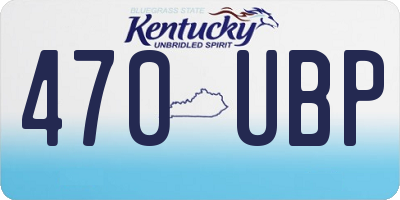 KY license plate 470UBP