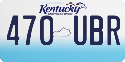 KY license plate 470UBR