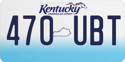 KY license plate 470UBT