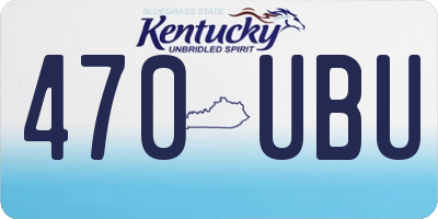 KY license plate 470UBU