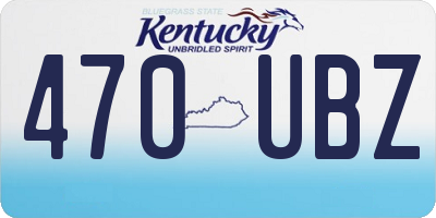 KY license plate 470UBZ