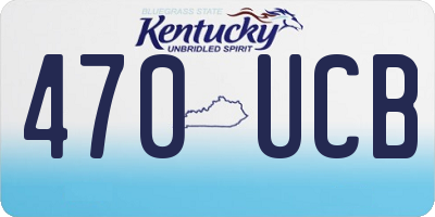 KY license plate 470UCB