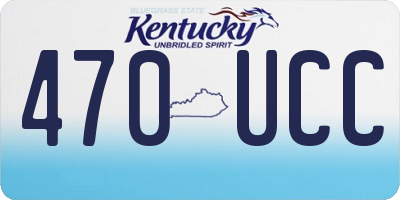 KY license plate 470UCC