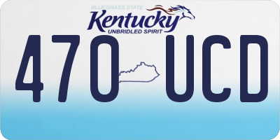 KY license plate 470UCD