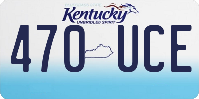 KY license plate 470UCE