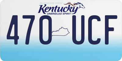 KY license plate 470UCF