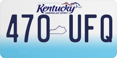 KY license plate 470UFQ