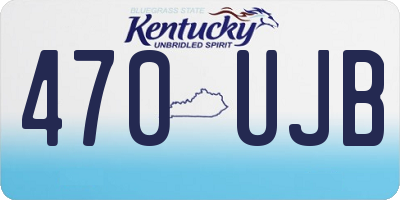 KY license plate 470UJB