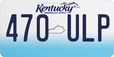 KY license plate 470ULP