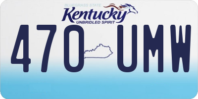 KY license plate 470UMW