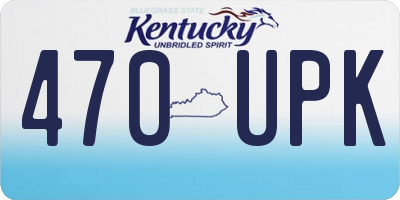 KY license plate 470UPK