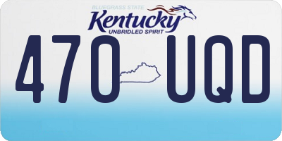 KY license plate 470UQD