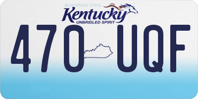 KY license plate 470UQF