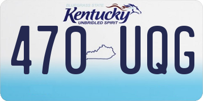 KY license plate 470UQG