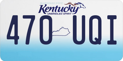 KY license plate 470UQI
