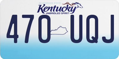 KY license plate 470UQJ