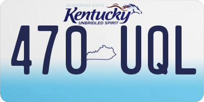 KY license plate 470UQL