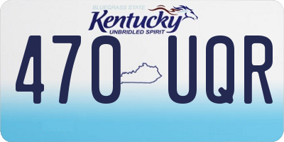 KY license plate 470UQR