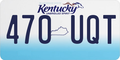 KY license plate 470UQT