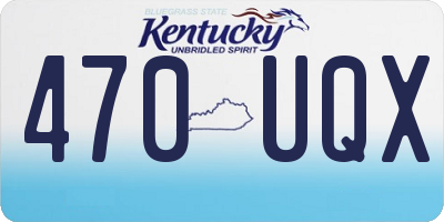 KY license plate 470UQX