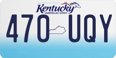 KY license plate 470UQY