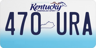 KY license plate 470URA