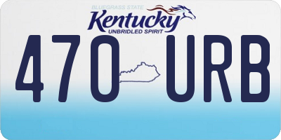 KY license plate 470URB