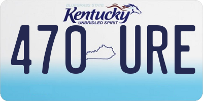 KY license plate 470URE