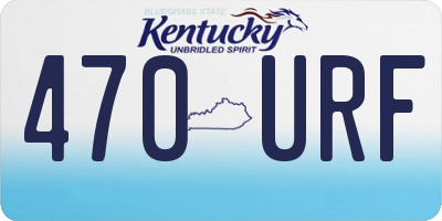KY license plate 470URF