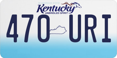 KY license plate 470URI