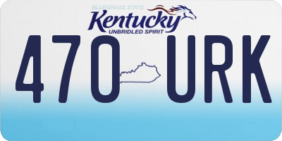 KY license plate 470URK