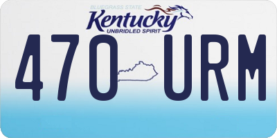 KY license plate 470URM