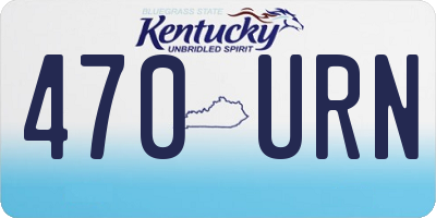KY license plate 470URN