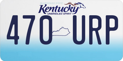 KY license plate 470URP
