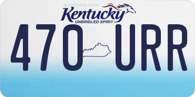 KY license plate 470URR