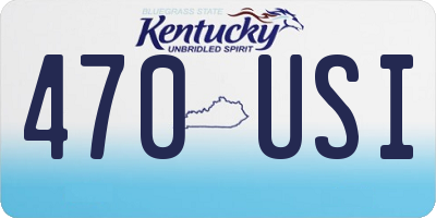 KY license plate 470USI