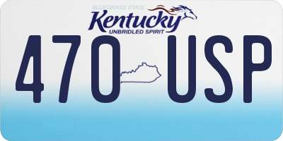 KY license plate 470USP