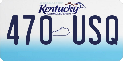 KY license plate 470USQ
