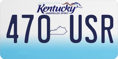 KY license plate 470USR