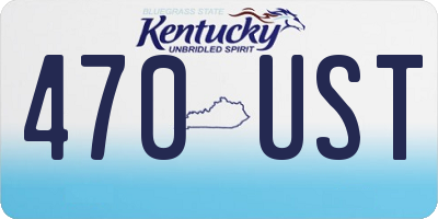KY license plate 470UST