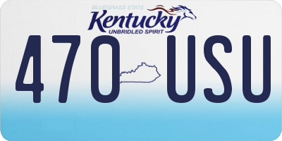 KY license plate 470USU