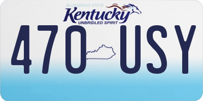 KY license plate 470USY