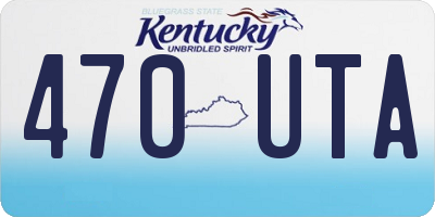 KY license plate 470UTA
