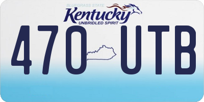 KY license plate 470UTB