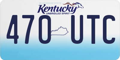 KY license plate 470UTC
