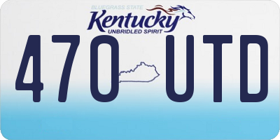 KY license plate 470UTD