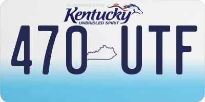 KY license plate 470UTF