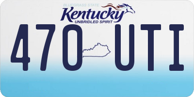 KY license plate 470UTI